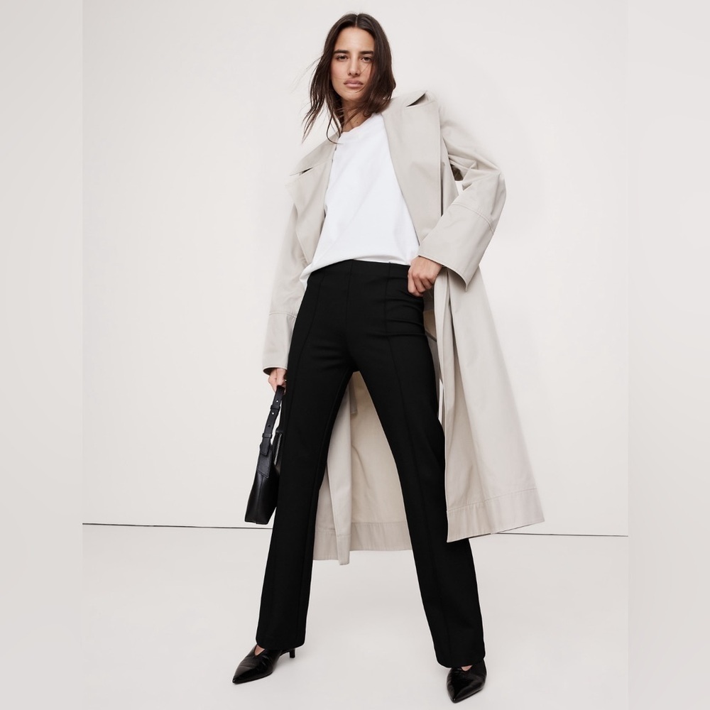 Banana Republic Black Boot-Cut Trousers